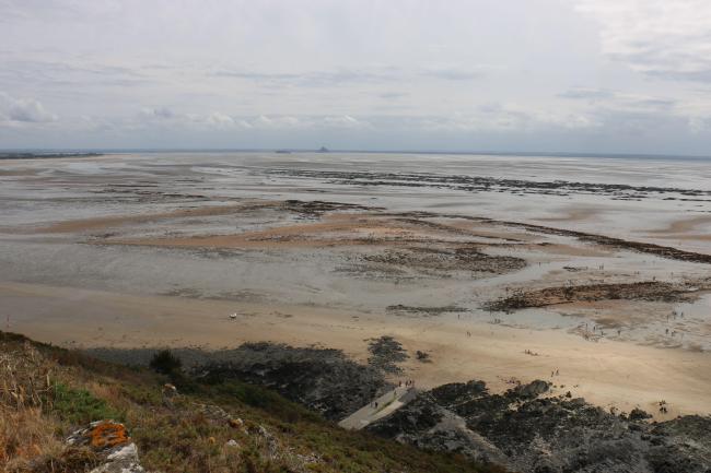 Vue des récifs d'hermelles depuis les falaises de Champeaux