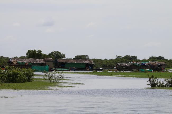 Flooding house in Stung Sen Ramsar Site