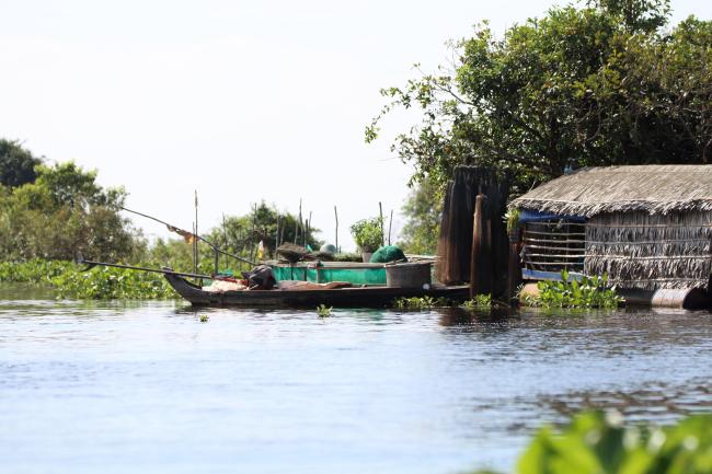 Flooding house at Stung Sen Ramsar Site