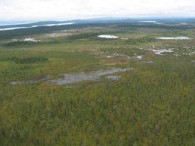 Landscape view over the east parts of Sjaunja