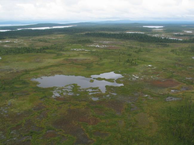 Landscape view over the east parts of Sjaunja