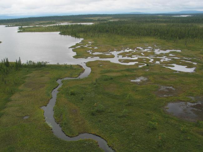 Landscape view over the east parts of Sjaunja