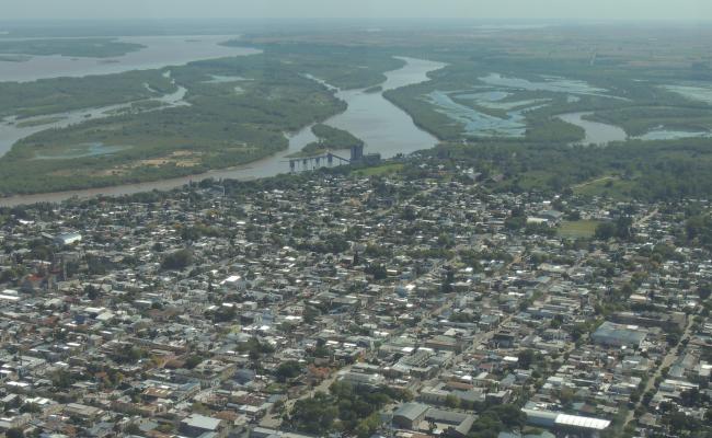Localidad de Diamante y humedales del sitio Ramsar