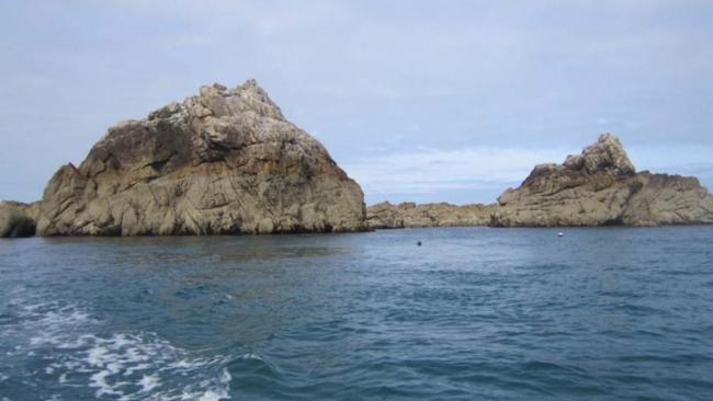 View of Great Rock and Sharp Rock, Les Pierres de Lecq Ramsar site