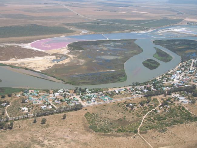 Upstream of salt works