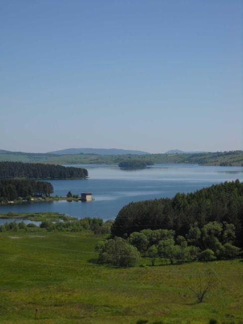 Landscape view of Vlasina lake