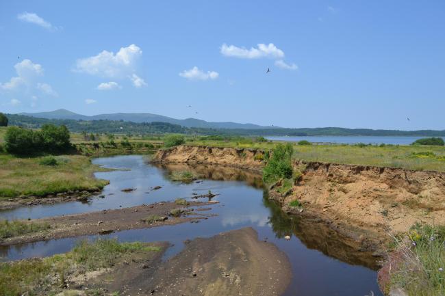 Confluence of river Božica and  Vlasina lake