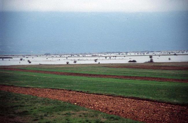 The pastures and meadows flooded on April 17th, 2004, allow an estimate of water level of up to 1,5 m, and form a natural periodic karst lake (flooded area) of 230 km2

Figure 1
Route: Lusnic – Celebic – Donji Kazanci