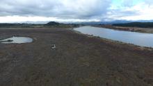 Looking south east, up the Manawatū River from Fernbird Flat