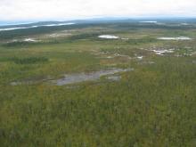 Landscape view over the east parts of Sjaunja