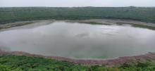 Panoramic view of Lonar Lake 