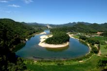 Upstream, north to the Pyeongchang River