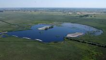 The wetland restoration site at Lake Kolon