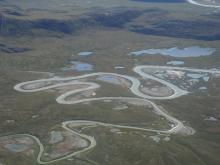 Meandering rivers,ponds, lakes and marshes are typical for this site.