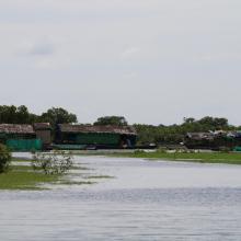 Flooding house in Stung Sen Ramsar Site