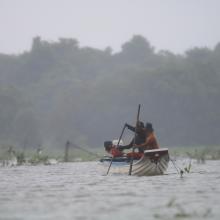 Local people are fishing at Stung Sen Ramsar Site