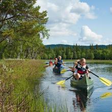 Canoeing in lake Ulen