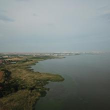 Vaya lake at the background of Burgas town 