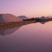 Sunrise at the Salt ponds of Trapani and Paceco (Salina Salinella) 