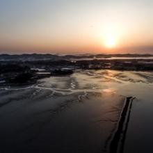 Sunset in the Daebudo Tidal Flat