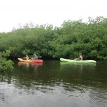 Canoeing at Lac Baai