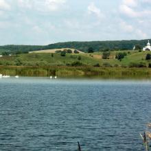 A view of the pond for commercial fishery (in the background – Kuropatnyky Village).